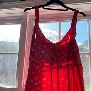 American Eagle Red Floral Dress